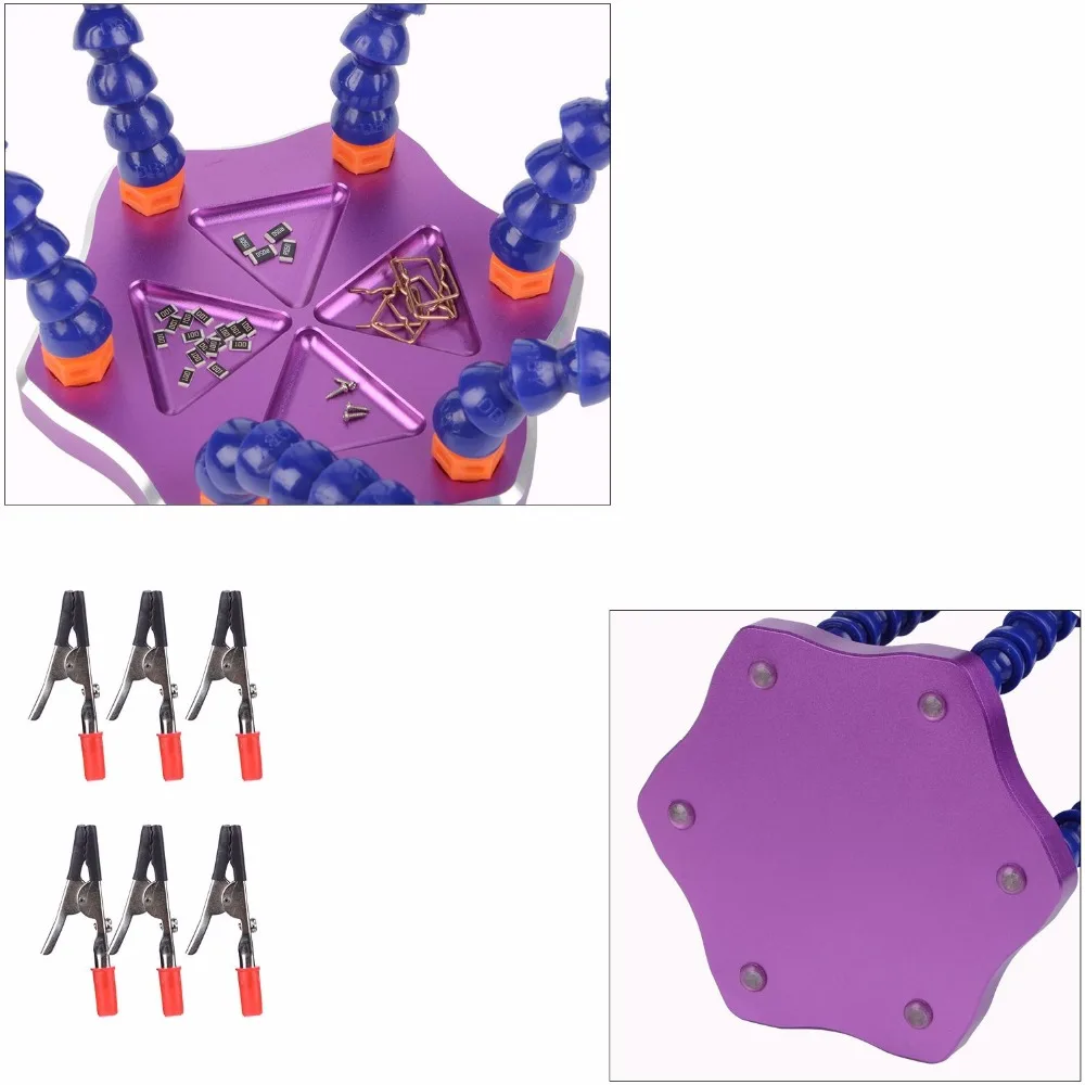 Инструмент для пайки с 6 гибкими рычагами шестиручная паяльная станция