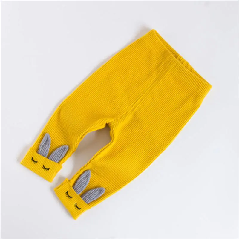 Yellow HziriP/ г.; леггинсы; новые осенние штаны с рисунком; хлопковые однотонные Штаны унисекс для маленьких мальчиков и девочек; детские штаны; утепленные детские От 1 до 4 лет - Цвет: Yellow
