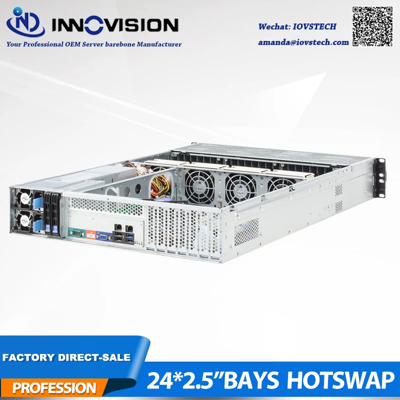 2019 Новый 2U 650 мм 24*2 5 &quotОтсеки HDD hotswap сервер стойка шасси с 12 Гб Mini HD backplane Поддержка