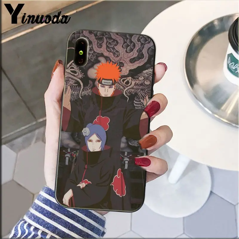 Yinuoda Naruto xiao pain мягкий силиконовый черный чехол для телефона iPhone 5 5Sx 6 7 7plus 8 8Plus X XS MAX