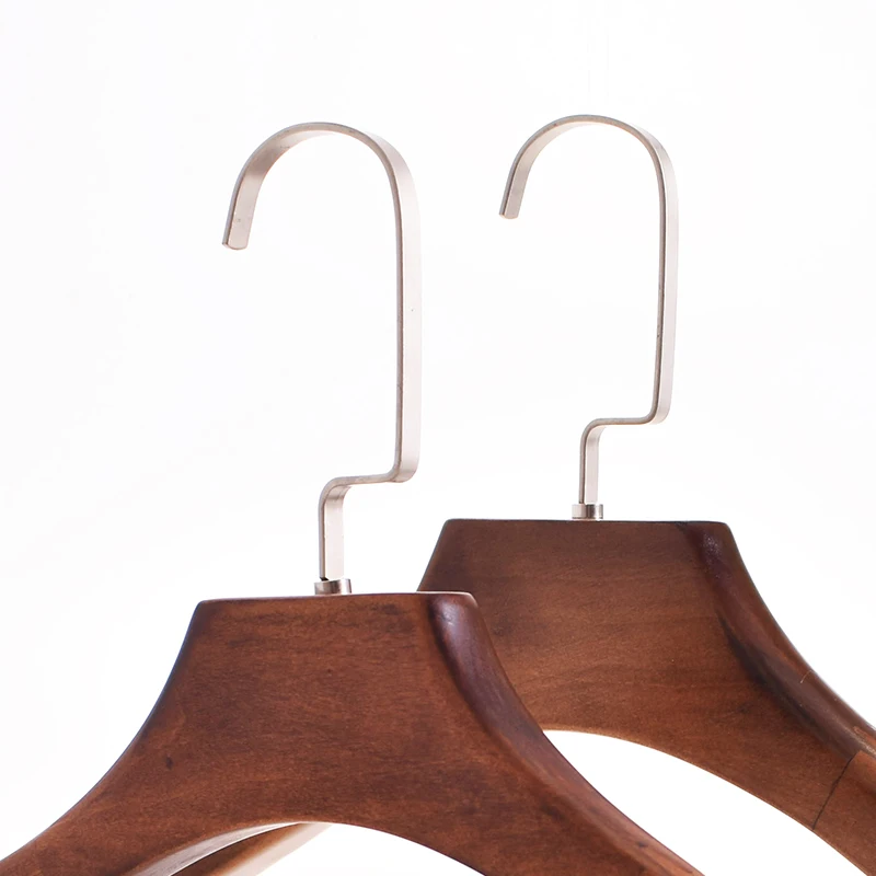10 pcs/lot Quality Antique Solid Wood Clothing Hangers Garment Shop Wide Shoulder Wooden for Coat Suit No Mark | Дом и сад
