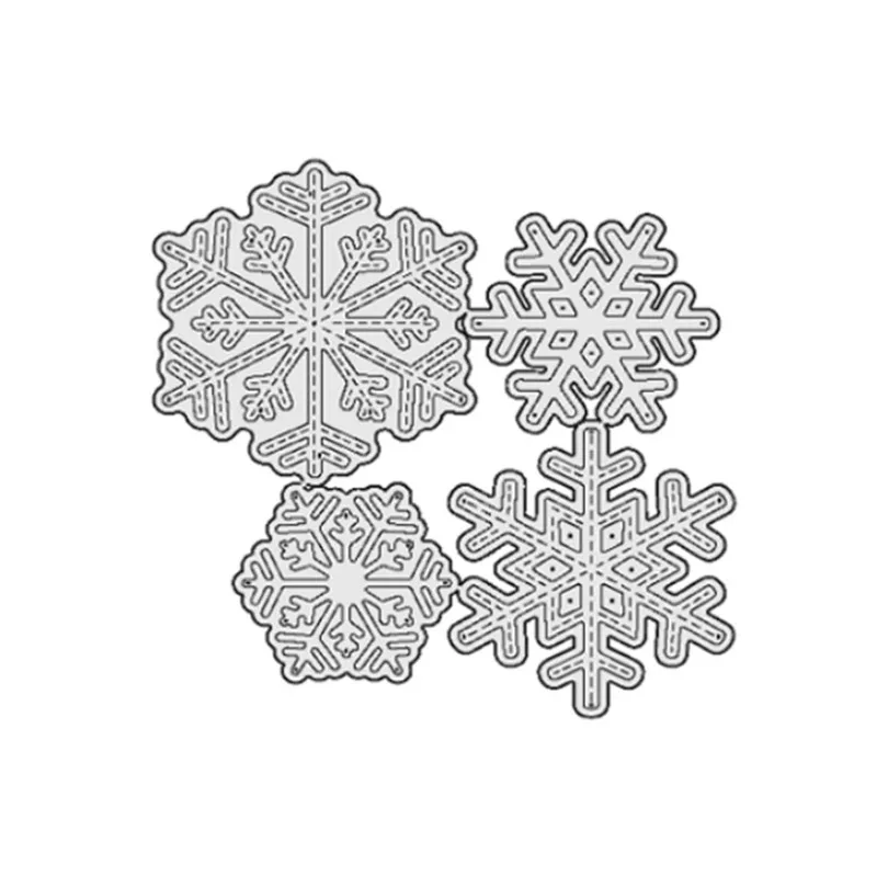 GJCrafts 4 шт./компл. Снежинка резки штампы рождественские металлические трафареты