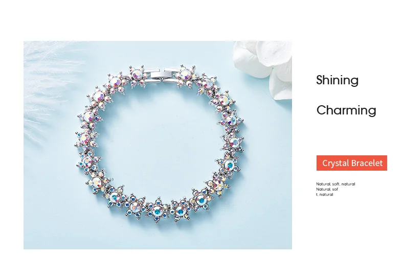 CDE, украшенные кристаллами Swarovski, женские блестящие браслеты со звездами, очаровательные, Кристальные, Aurore Boreale, браслеты-манжеты, хорошее ювелирное изделие
