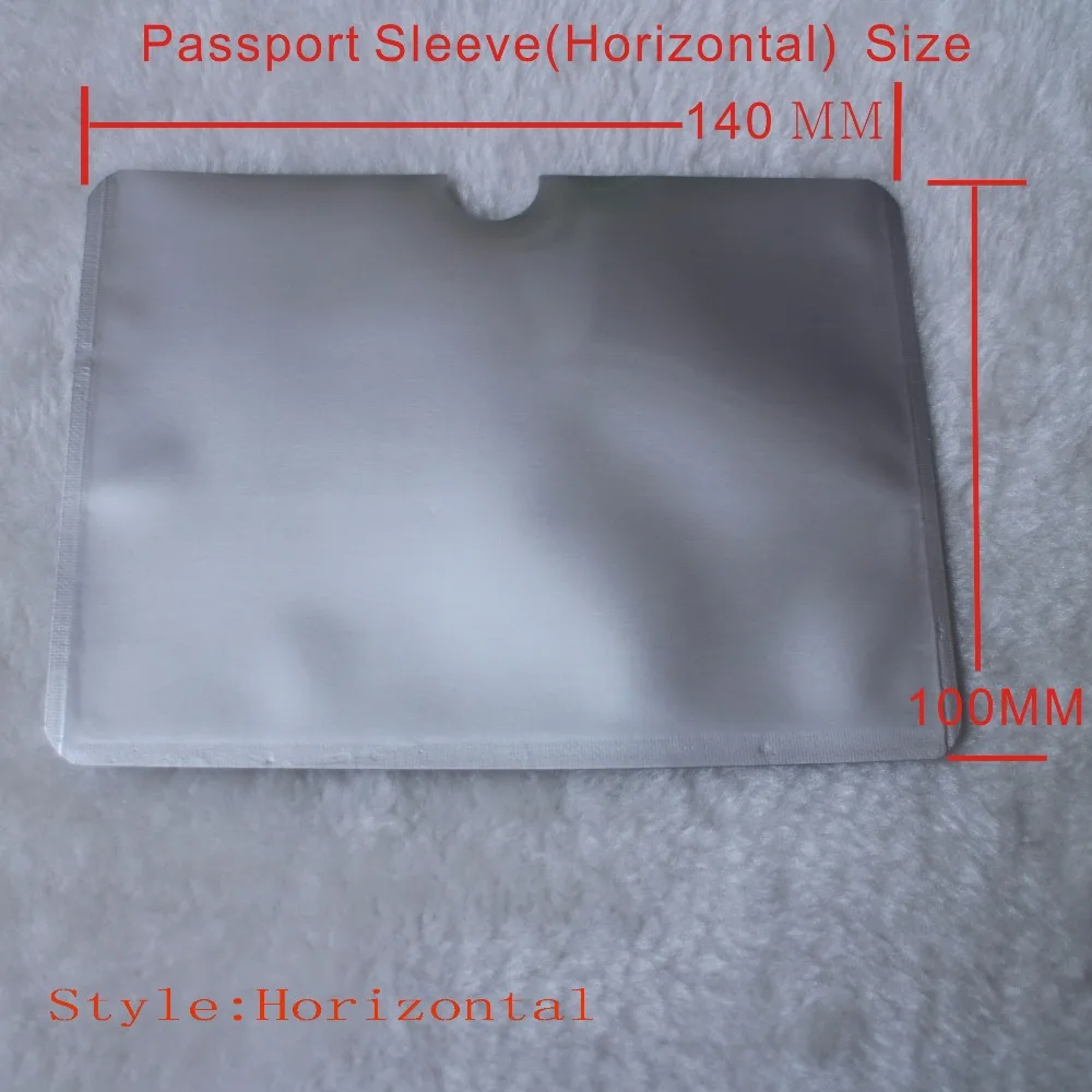 Горизонтальный защитный чехол для паспорта с блокировкой радиочастотной