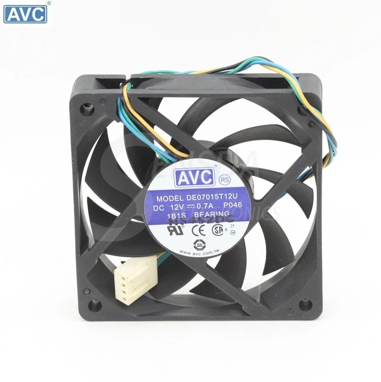 Для AVC 7015 DE07015T12U 12V 0.7A 4 проводной компьютер pwm охлаждающий вентилятор для