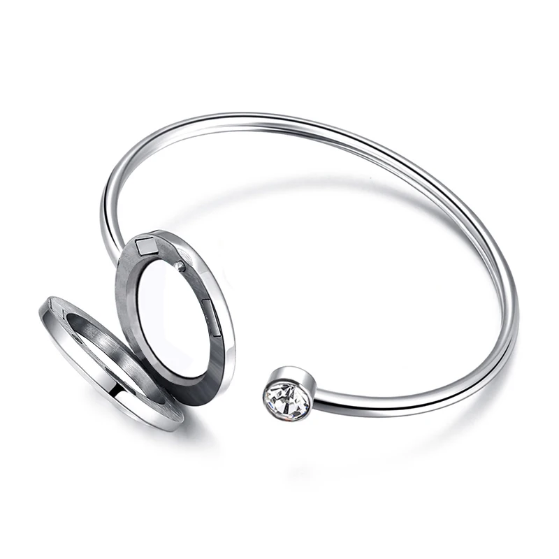 URSJEWELRY 316L нержавеющая сталь 20 мм/25 мм магнитный серебряный цвет плавающие медальоны живой медальон памяти браслет браслеты