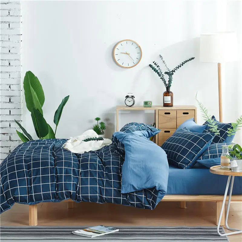 Горячая Распродажа качественный Помытый в воде хлопок 3 шт пододеяльник King Queen Twin