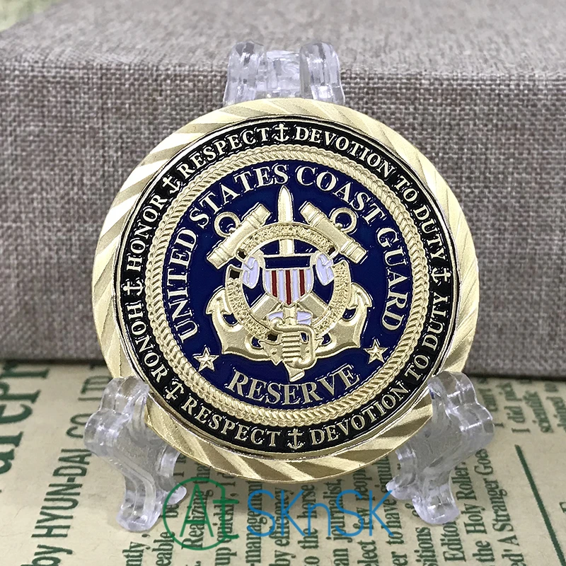 1-10 шт. новая позолоченная монета USCG армейская памятная медаль Коллекционная