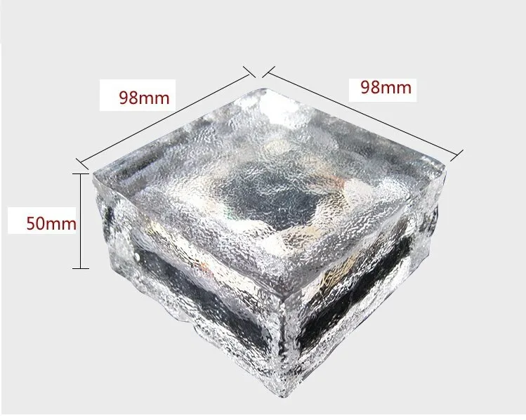 구매 20 개/몫 방수 Ip68 태양 지상 크리스탈 얼음 유리 플라스틱 정원 빛 야외 지 하 빛 경로 층 Led 갑판 램프