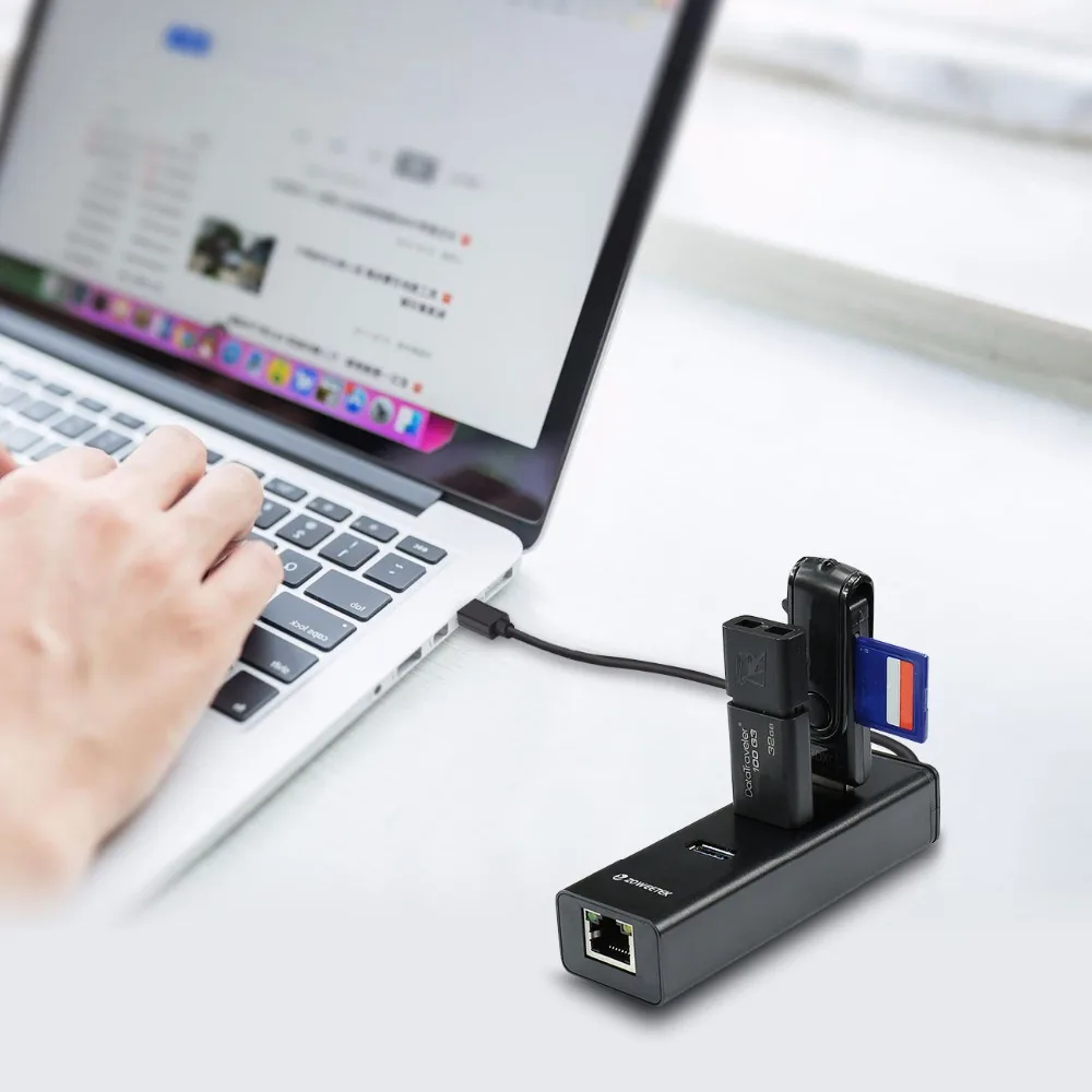 Zoweetek usb хаб 3 Порты и разъёмы USB 0 10/100/1000 Мбит/с на RJ45 Gigabit Ethernet Wi Fi адаптер Lan сетевая