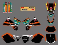 graphics with matching backgrounds sticker for ktm exc 125 200 250 300 380 400 1998 1999 2000 full size models