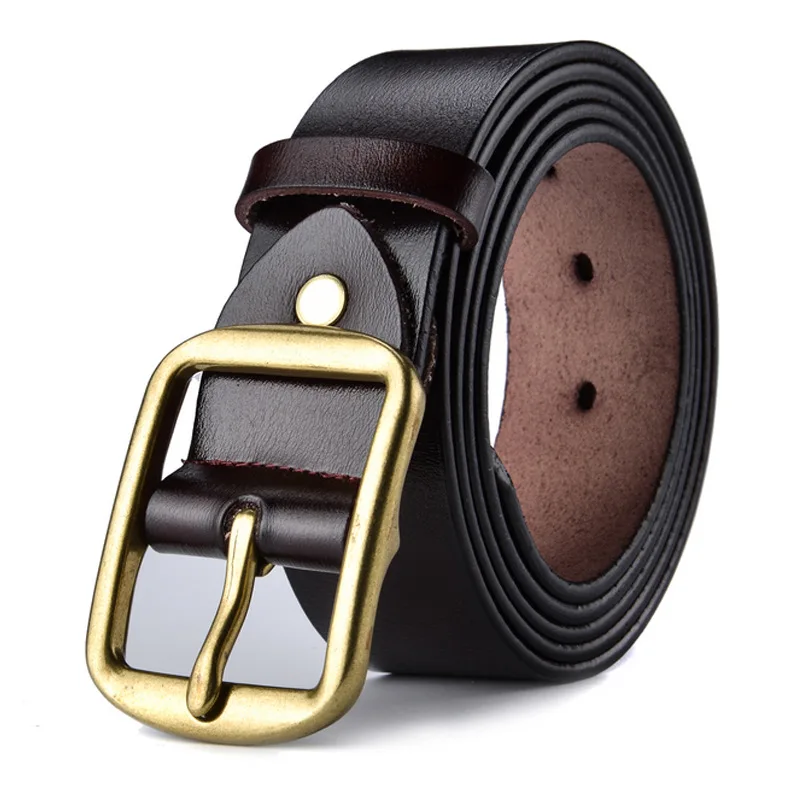 LGFD423 men 140cm   split leather genuine leather belt coffee cowhide leather belt