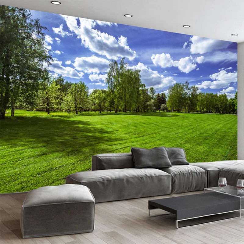 Фотообои на заказ классические с изображением синего неба белых облаков природы