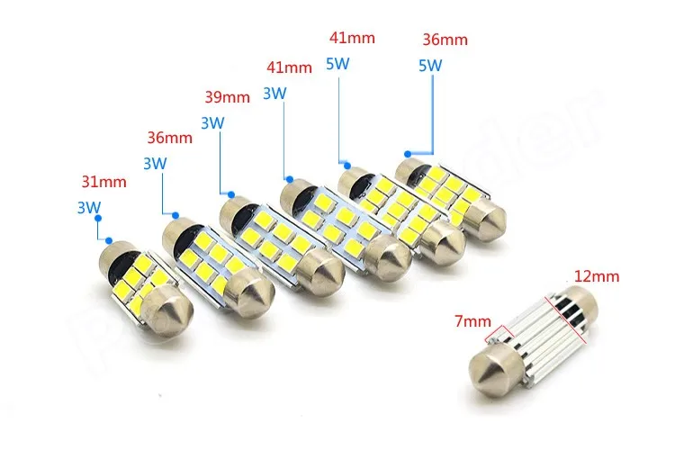 2 шт. 10 Вт 41 мм 6SMD светодиодные лампы Купол белый авто f эстоун наружные для