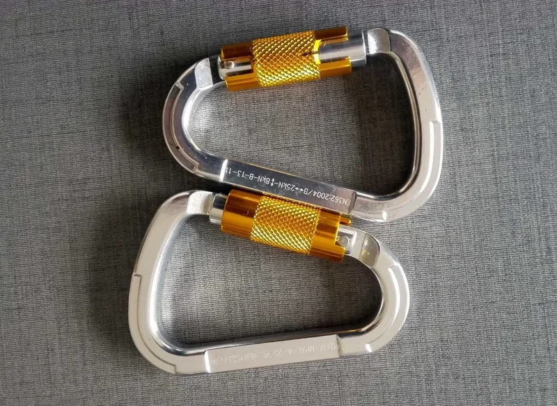 Алюминиевый карабин для воздушной йоги гамак 25KN d тип фурнитура экспресс