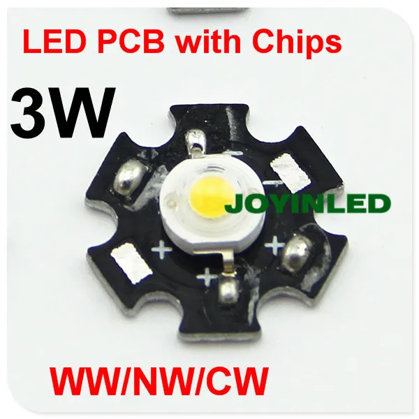 

Free Shipping 10PCS Mounted to 20mm Star Platine Heatsink PCB LED Chips Warm Cold White 3W 180-200LM 600mA High Power LED Chips