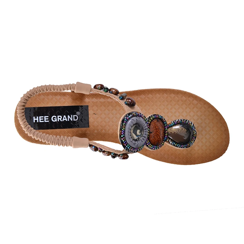 HEE GRAND/2019 женские босоножки на танкетке в богемном стиле летние винтажные