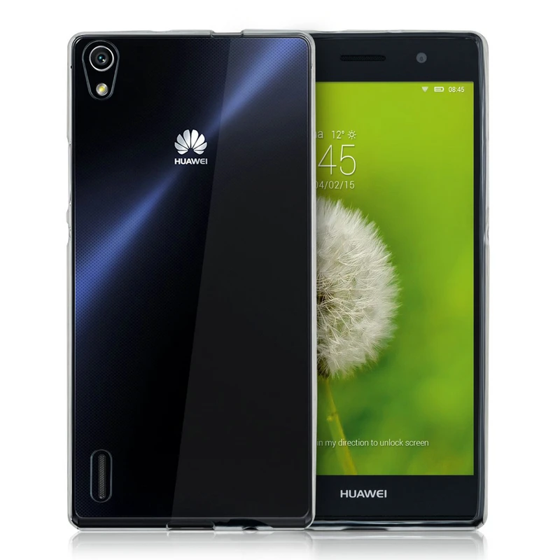 Чехол для huawei Ascend P7 TPU Силиконовый прочный прозрачный мягкий чехол двойная SIM