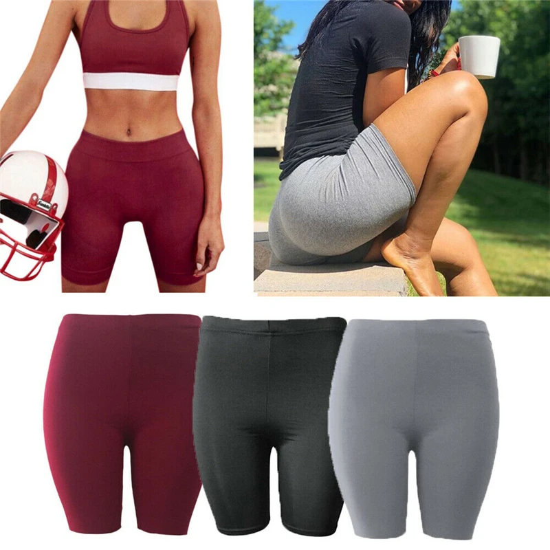 Женские эластичные шорты для йоги с высокой талией спортивные Леггинсы