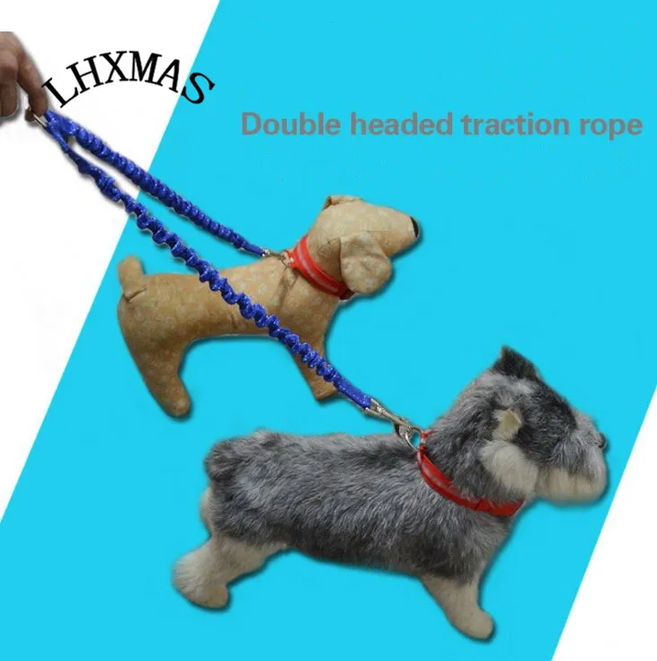 Эластичный поводок для собаки двойной собак кошек прогулок двух сплиттер D396 | Дом