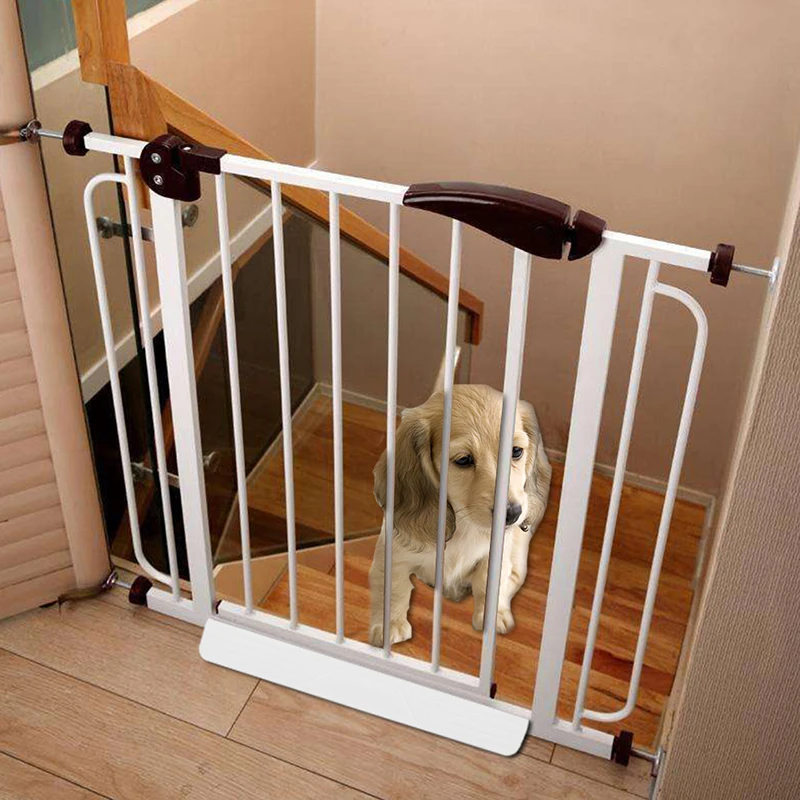 Child Safety Gate Fixed plate Baby Fence Reinforcement Groove Stairs Barrier Fence Pet Dog Fence Pole Isolation Fixed plate