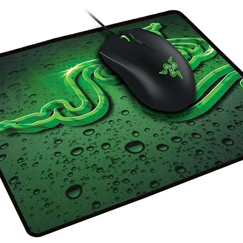 Игровая мышь razer Abyssus 2000, 2 модели, USB 2000 dpi, проводная, 3 клавиши, программирование макросъемки, игровые мыши+ комплект коврика для мыши, для настольного ноутбука