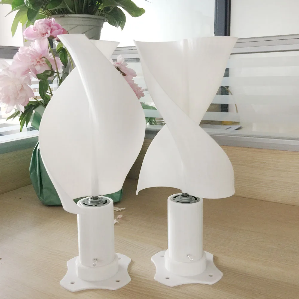 

FLTXNY Micro Wind Turbine With LED Light Vertical Wind Generator With 2 Blades Started At 0.05m/s For New Energy Class