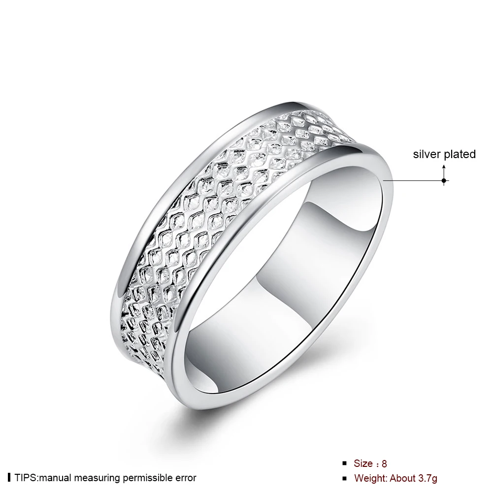 Кольцо с покрытием протектором для мужчин и женщин посеребренное ювелирное