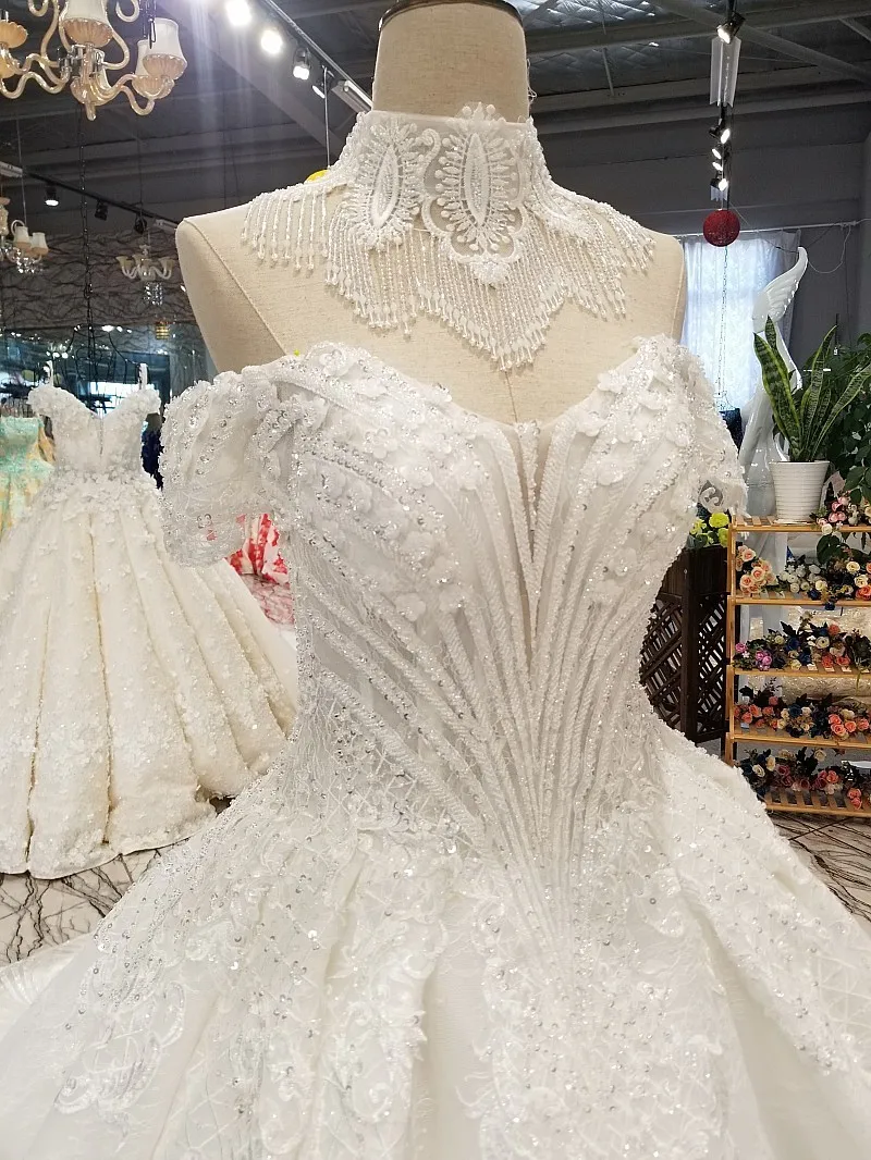 Кисточка с открытыми плечами Vestido De Noiva 2018 мусульманское свадебное платье бальное