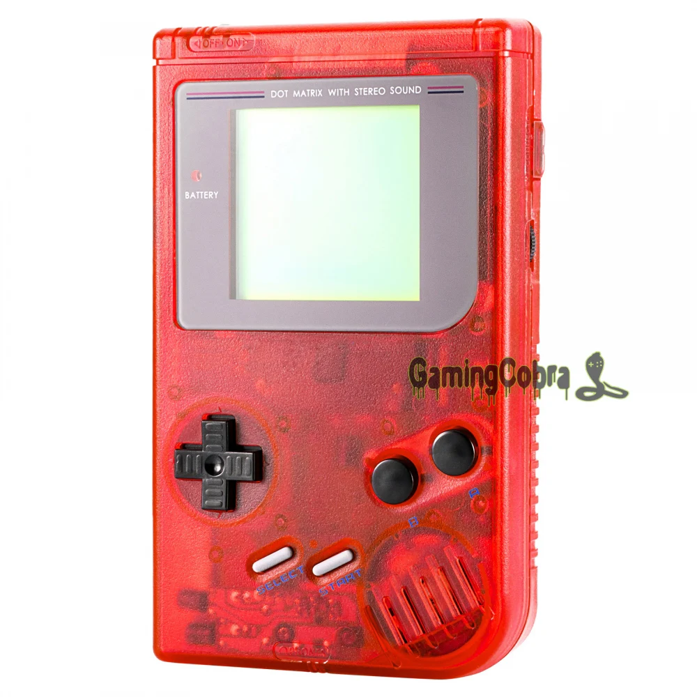 eXtremeRate Transparent Red Full Housing Shell Buttons with Screen Len for Gameboy DMG-01 | Электроника