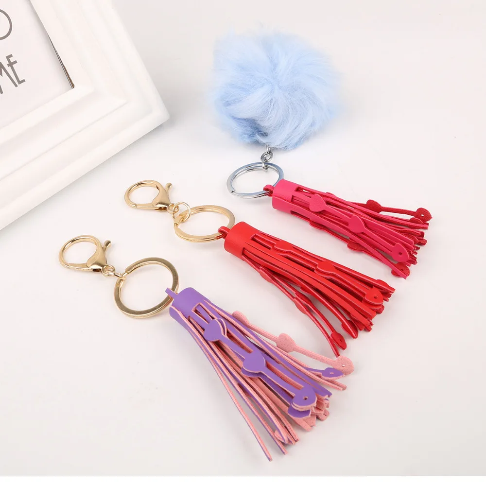 Модный дизайн 2 шт. имитация кожи сердце пентаграмма рисунок форма кисточка для