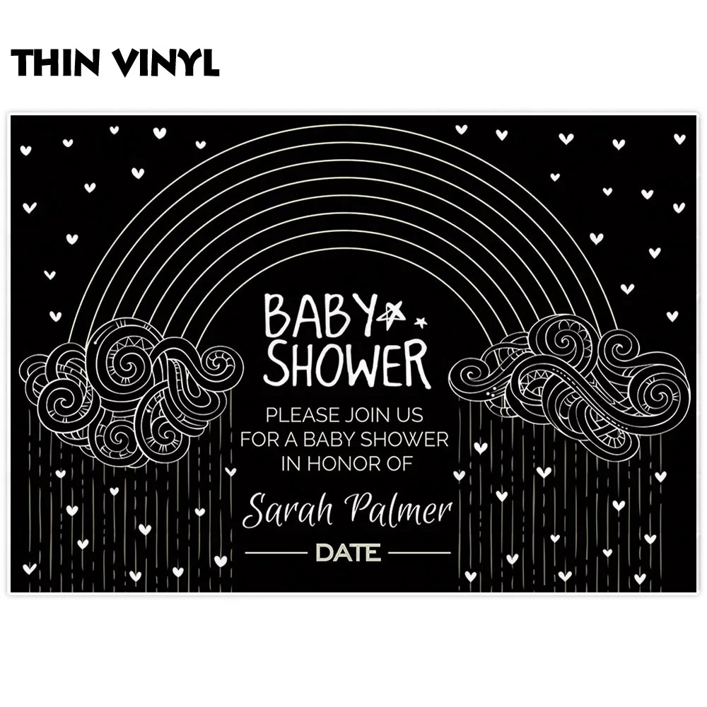 Allenjoy фон для фотосъемки черный ребенок душ Радуга сердца фотостудия фотосессия