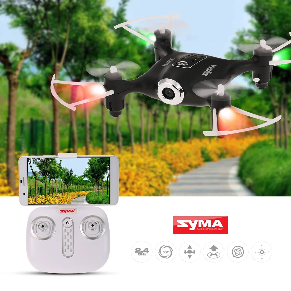 Syma X21W Wifi FPV 720 P камера Дрон с барометром установкой высоты Радиоуправляемый
