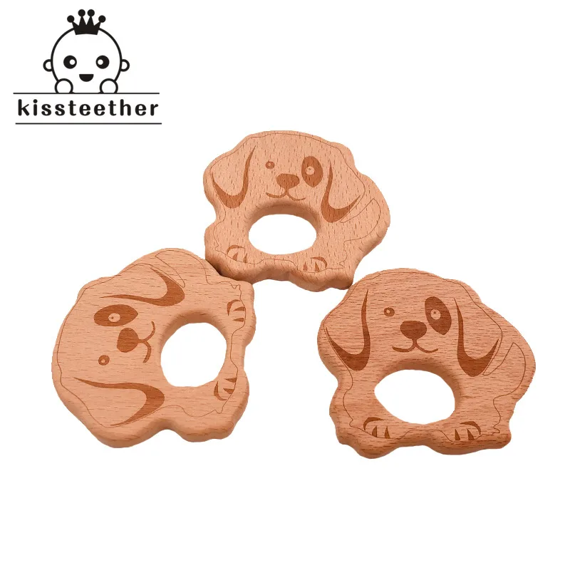 Деревянный Прорезыватель для зубов из бука оригинальная деревянная Нетоксичная