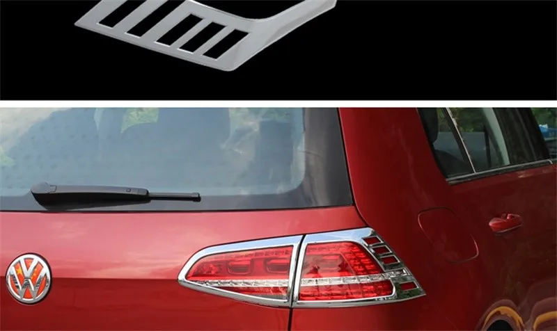 Автомобильный Стайлинг Аксессуары для Volkswagen Vw Golf 7 Mk7 хвост светильник крышка ABS хромированный задний светильник абажур для лампы с металлическим каркаксом 4 шт./компл