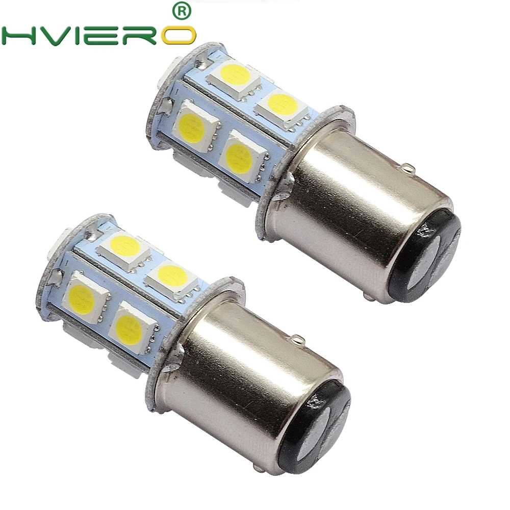 2X Белые 1156 BA15S 1157 BAY15D BA15D 13Led 5050 Автомобильные светодиодные поворотные сигнальные огни, тормозные задние лампы, автомобильные светодиодные задние лампы заднего хода, DC 12 В