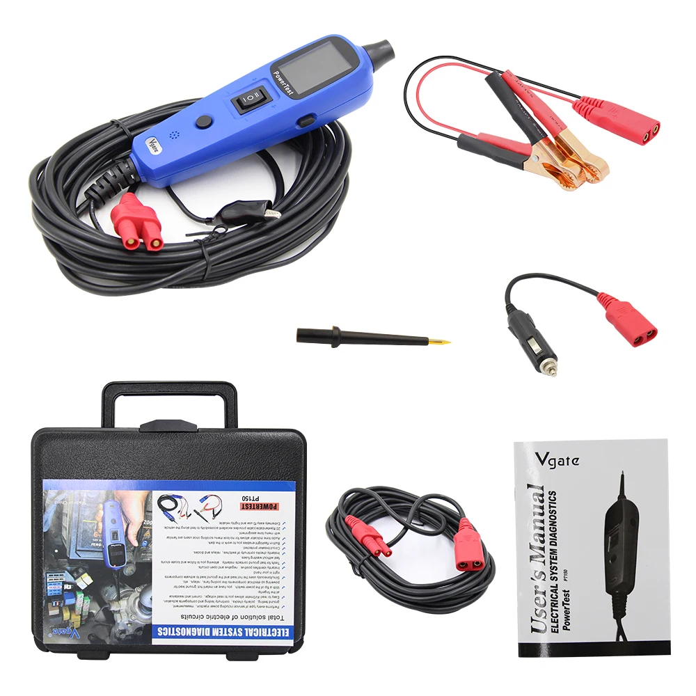 Vgate Pt150 датчик мощности для автомобиля, тестер электрической цепи, автомобильные инструменты, 12 В Pt 150, электрический мультиметр, диагностический инструмент, текст питания