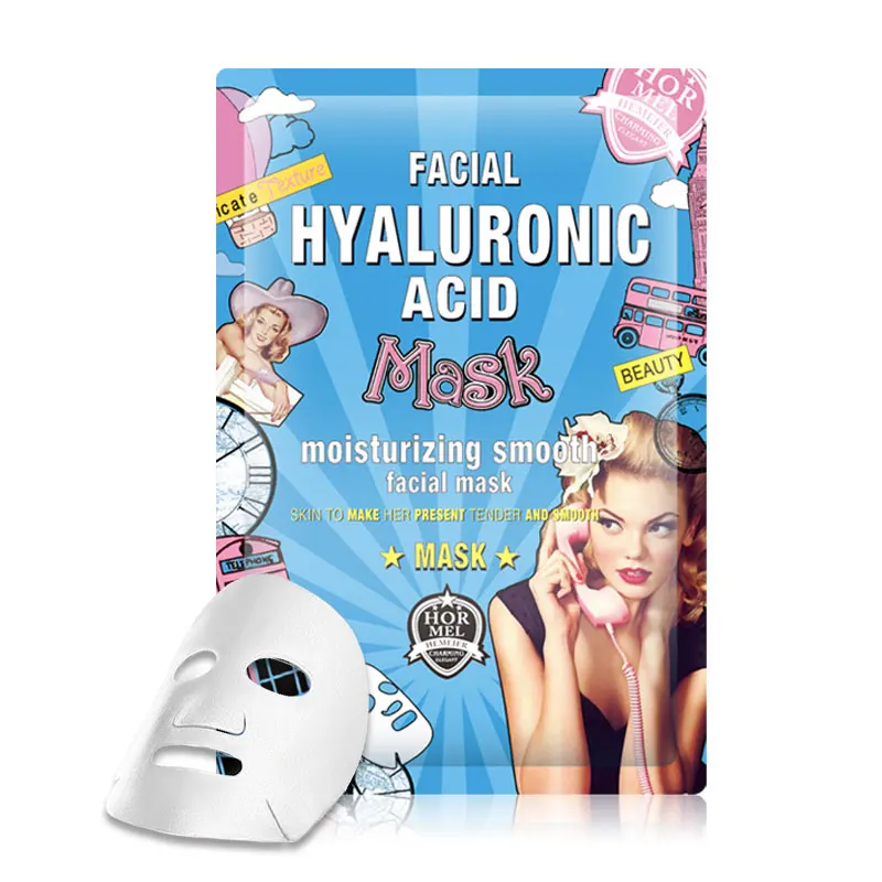 Hyaluronic Acid Mask HEMEIEL Детокс кислородная пузырчатая маска для лица увлажняющая бамбуковая угольная черная маска для лица отбеливающая маска для ухода за кожей - Цвет: Hyaluronic Acid Mask