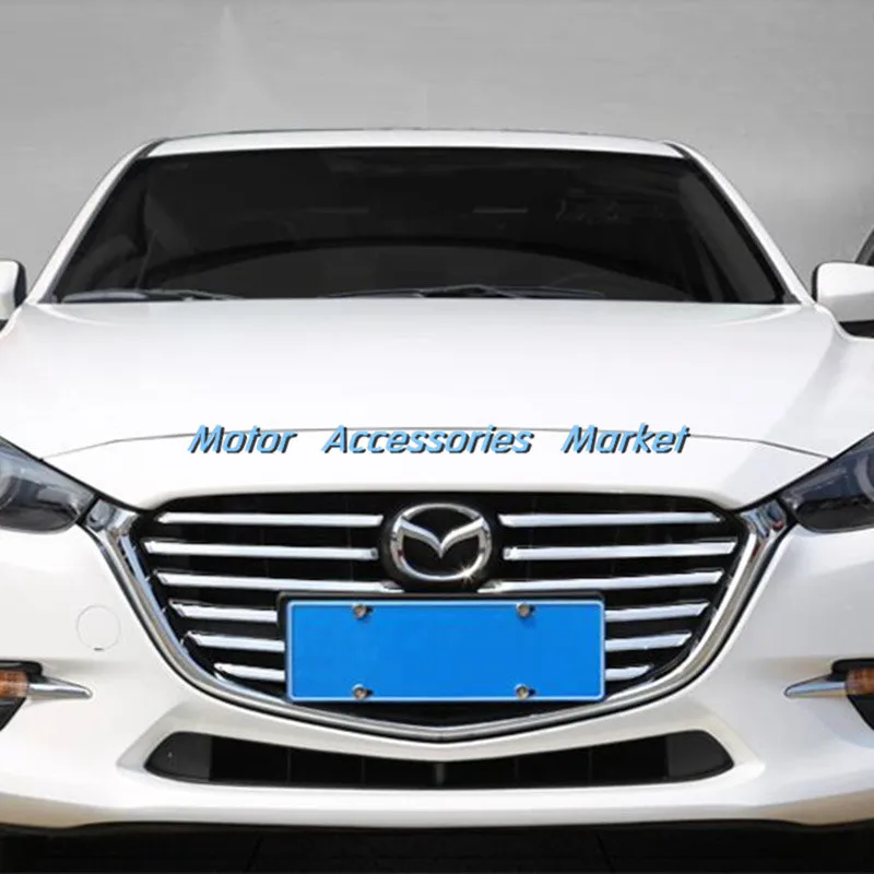 Новая хромированная передняя решетка радиатора 12 шт. для Mazda 3 M3 Axela 2017 2018 седан