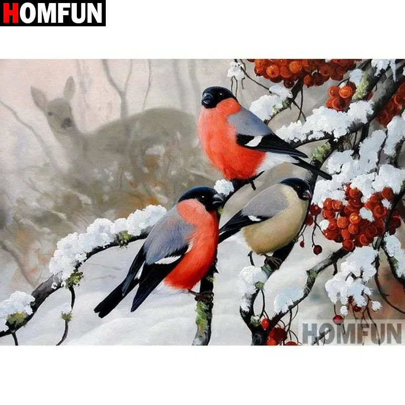 Алмазная 5D Вышивка HOMFUN Птица картина сделай сам с полными квадратными/круглыми