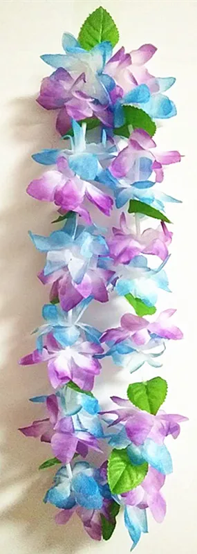 12 шт./лот 2018 гавайское ожерелье леи тропический Luau гавайские шелковые цветы Lei