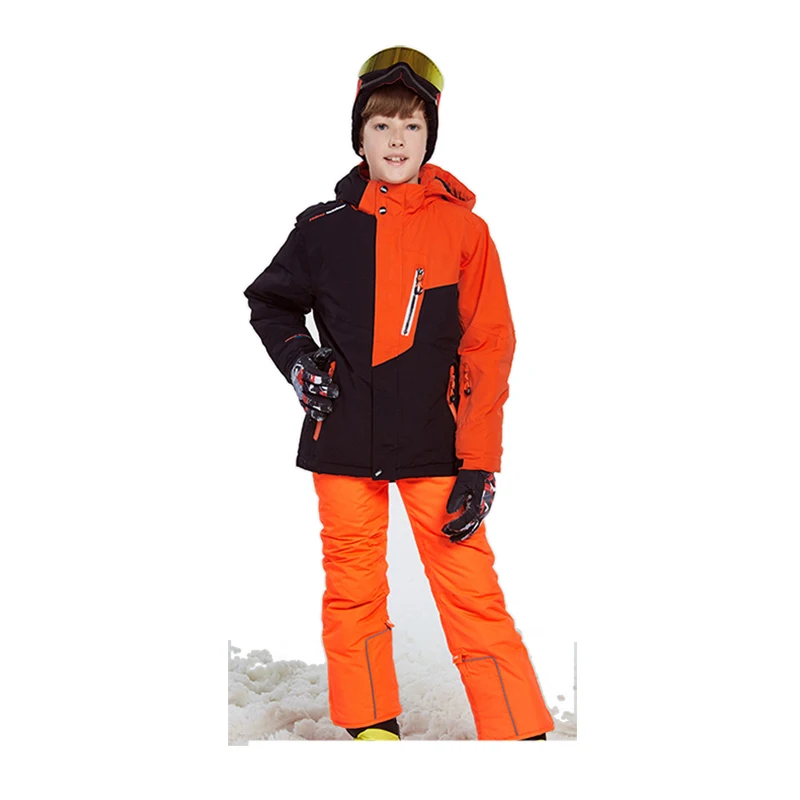 Новый зимний детский лыжный костюм для мальчиков водонепроницаемые теплые штаны