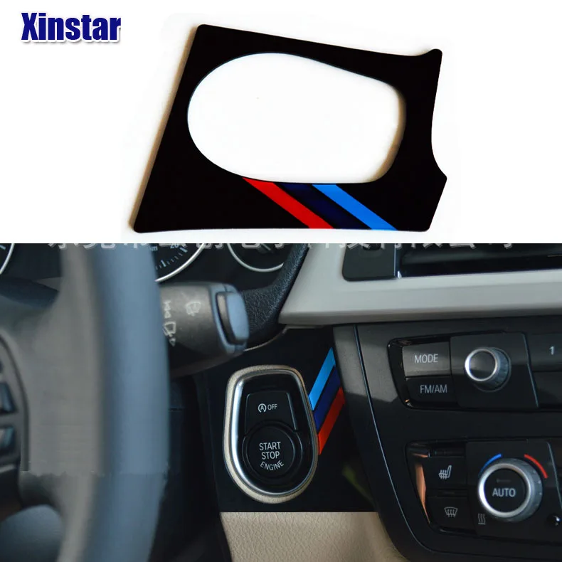

Acrylic M power perfermance Car start switch decoration sticker for BMW 2013-2016 3 series 316i 320i 328i