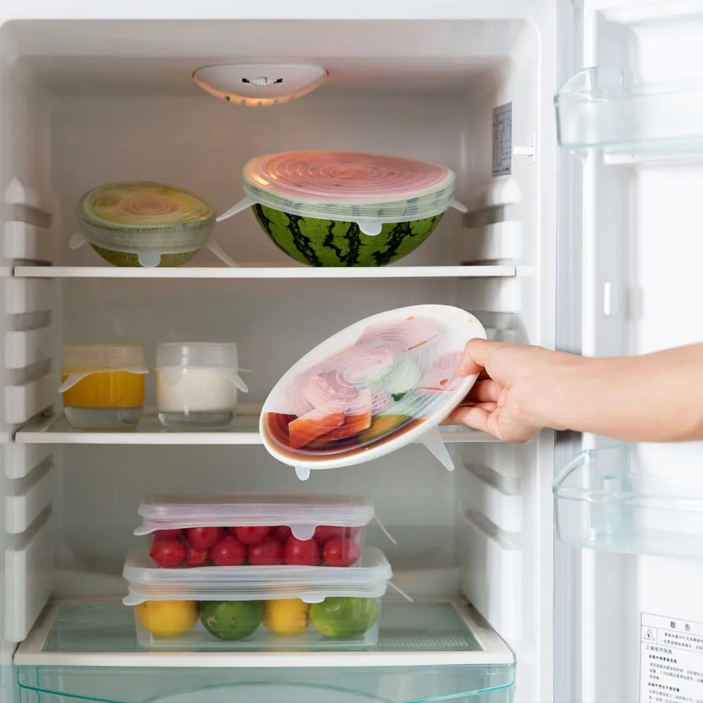 6 шт. силиконовые Эластичные крышки для пищевых продуктов | Дом и сад
