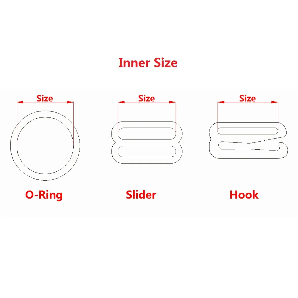 100 шт. / партия бюстгальтер серебро крюк кольцо слайдер 10 мм 12 mm 15 мм|bra ring|bra silverbra