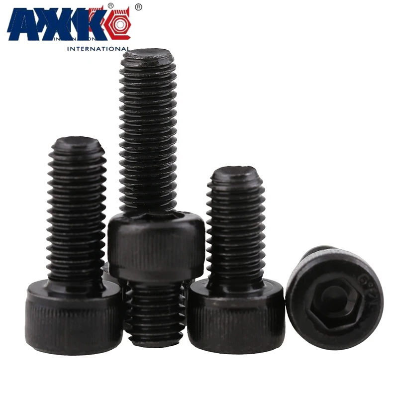 M8 * 1*25/30/35 M8x1x25/30/35 Шаг 1 мм углеродистая сталь класса 12 9 полностью тонкая Резьбовая