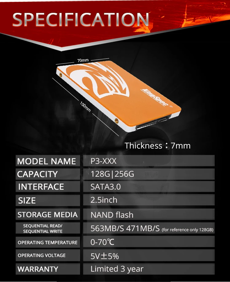 Ssd-накопитель KingSpec 2,5 дюйма SATAIII 60 ГБ 120 128 240 ГБ 256 ГБ 480 ГБ 512 960 1TB внутренний HDD жесткий диск для ноутбука/настольного ПК/Тетрадь