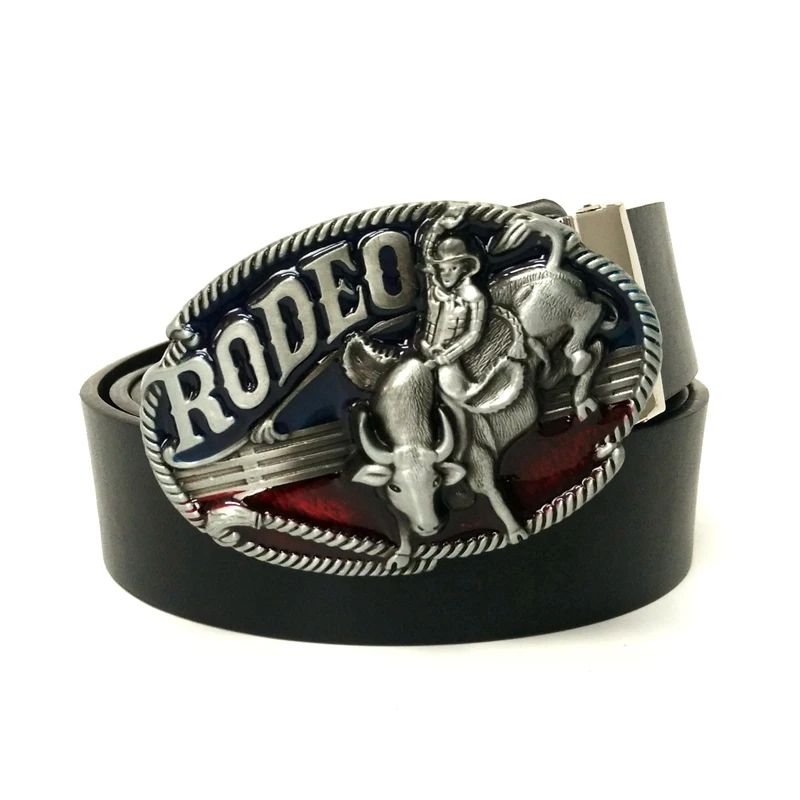 Мужской ремень для мужчин аксессуары с ковбойской пряжкой rodeo металлический
