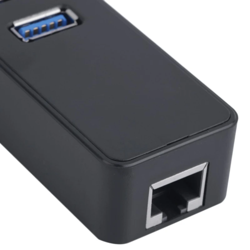 Высокая Скорость мини USB 3,0 концентратор 3 Порты 5 Гбит/с 1 Порты и разъёмы Ethernet адаптер USB к RJ45 Соединительная плата локальной компьютерной сети для портативных ПК