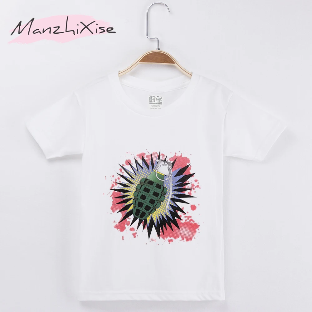 Детская футболка хлопковые короткие футболки для мальчиков с забавным принтом
